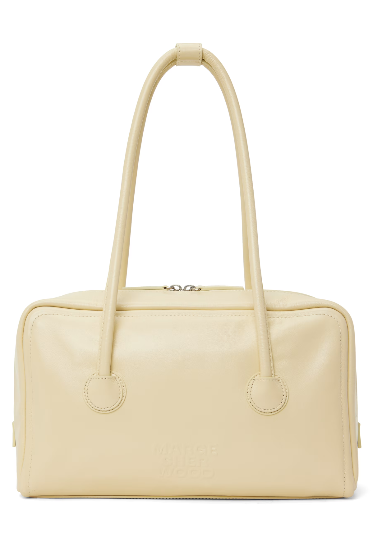 Beige Soft Boston Bag