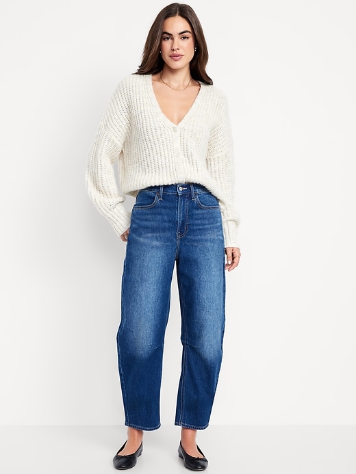 High-Waisted Wow Barrel Ankle Jeans