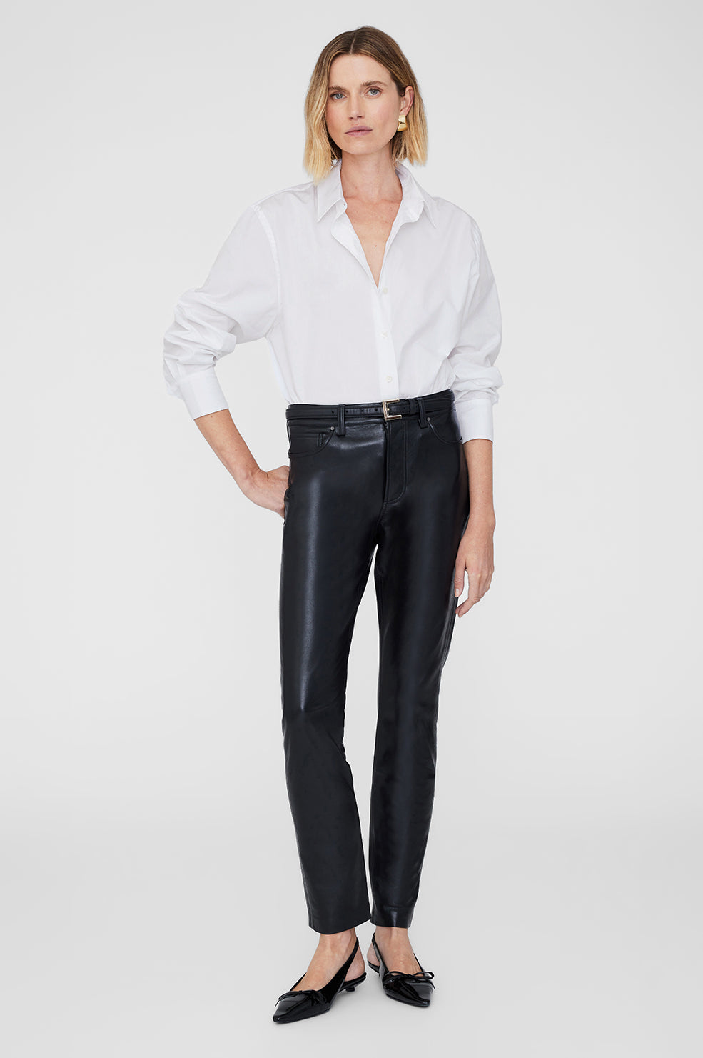 Bruno Pant - Black Recycled Leather