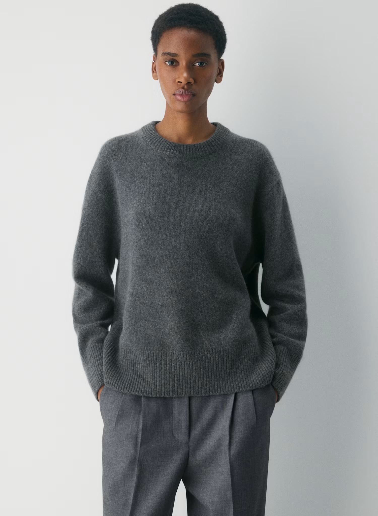 Plush Cashmere Oversized Crew Sweater