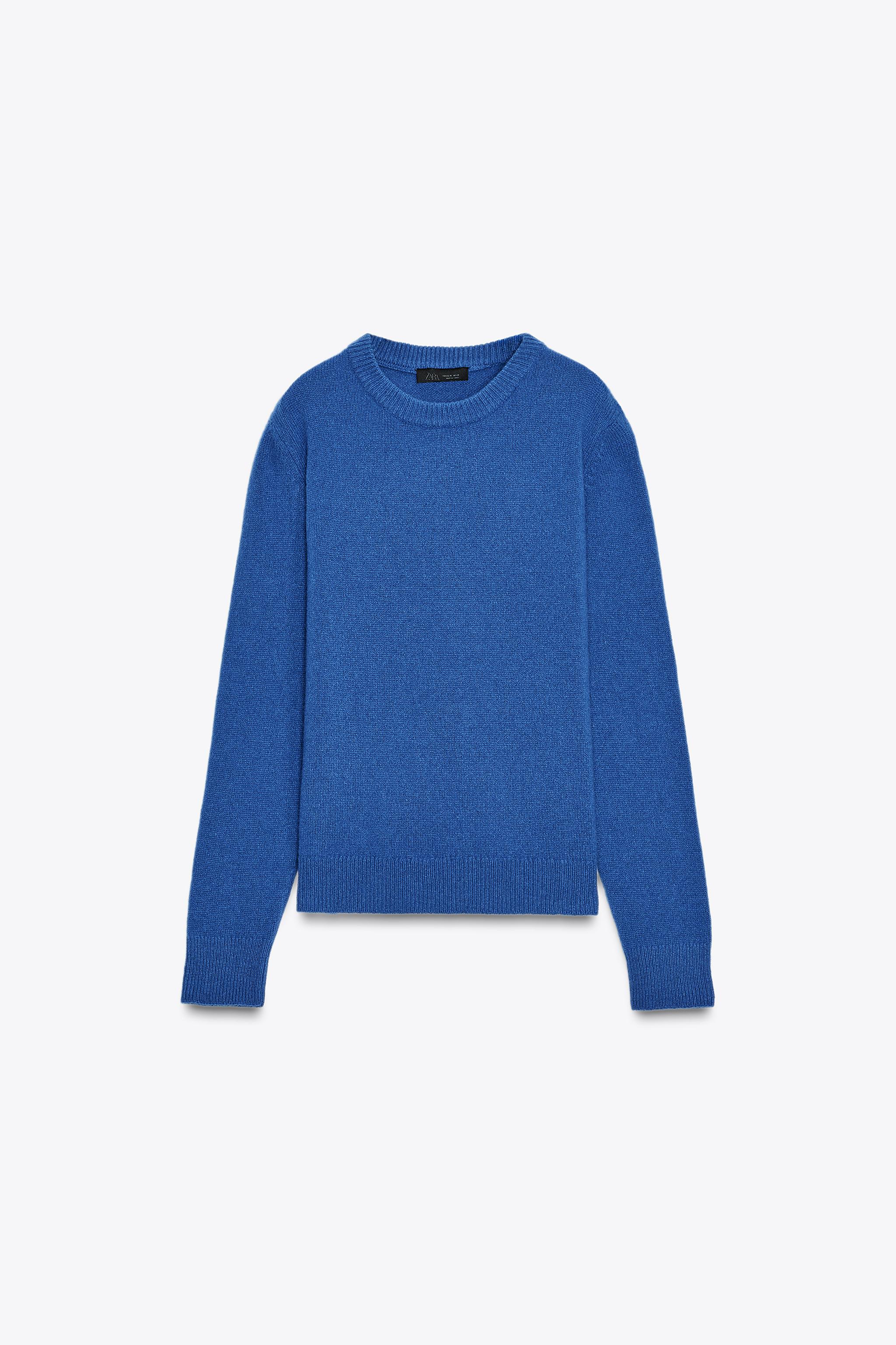 Long Sleeve Cashmere and Wool Sweater