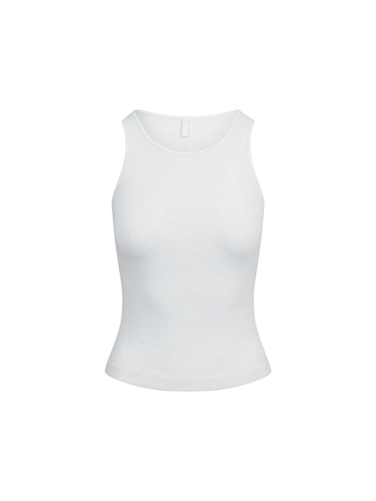 Sheer Rib Crewneck Tank | Snow | Xxs