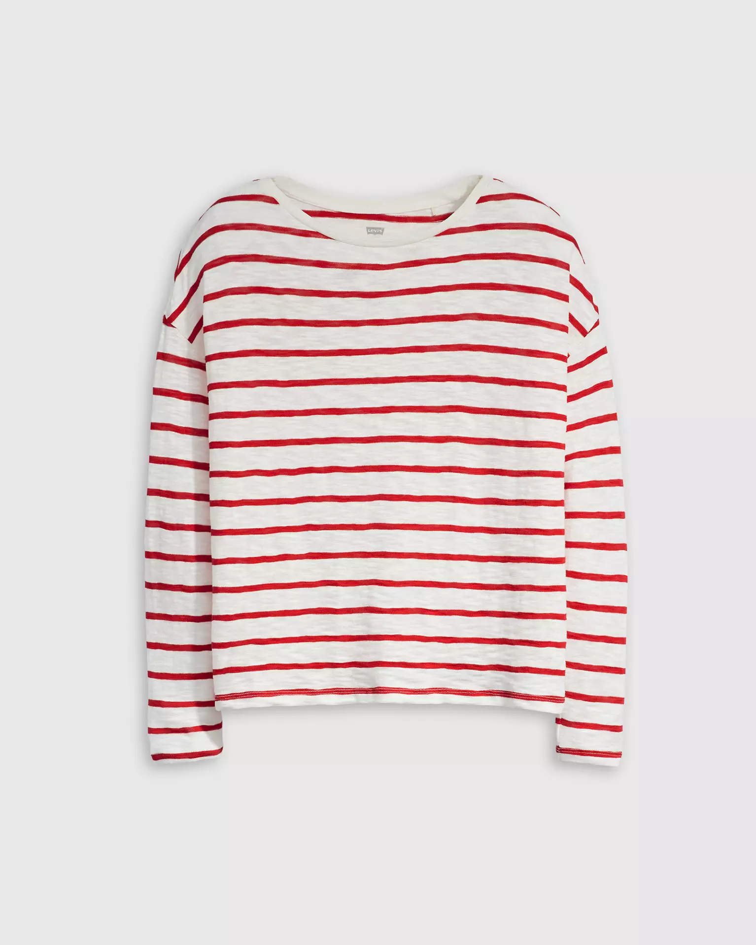 Levi's, Margot Long Sleeve T-Shirt in Saint Stripe Scarlet