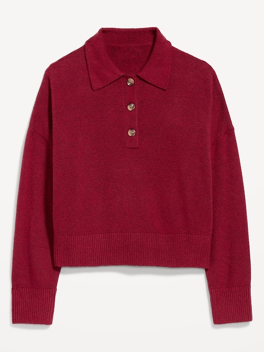 Sosoft Cropped Polo Sweater