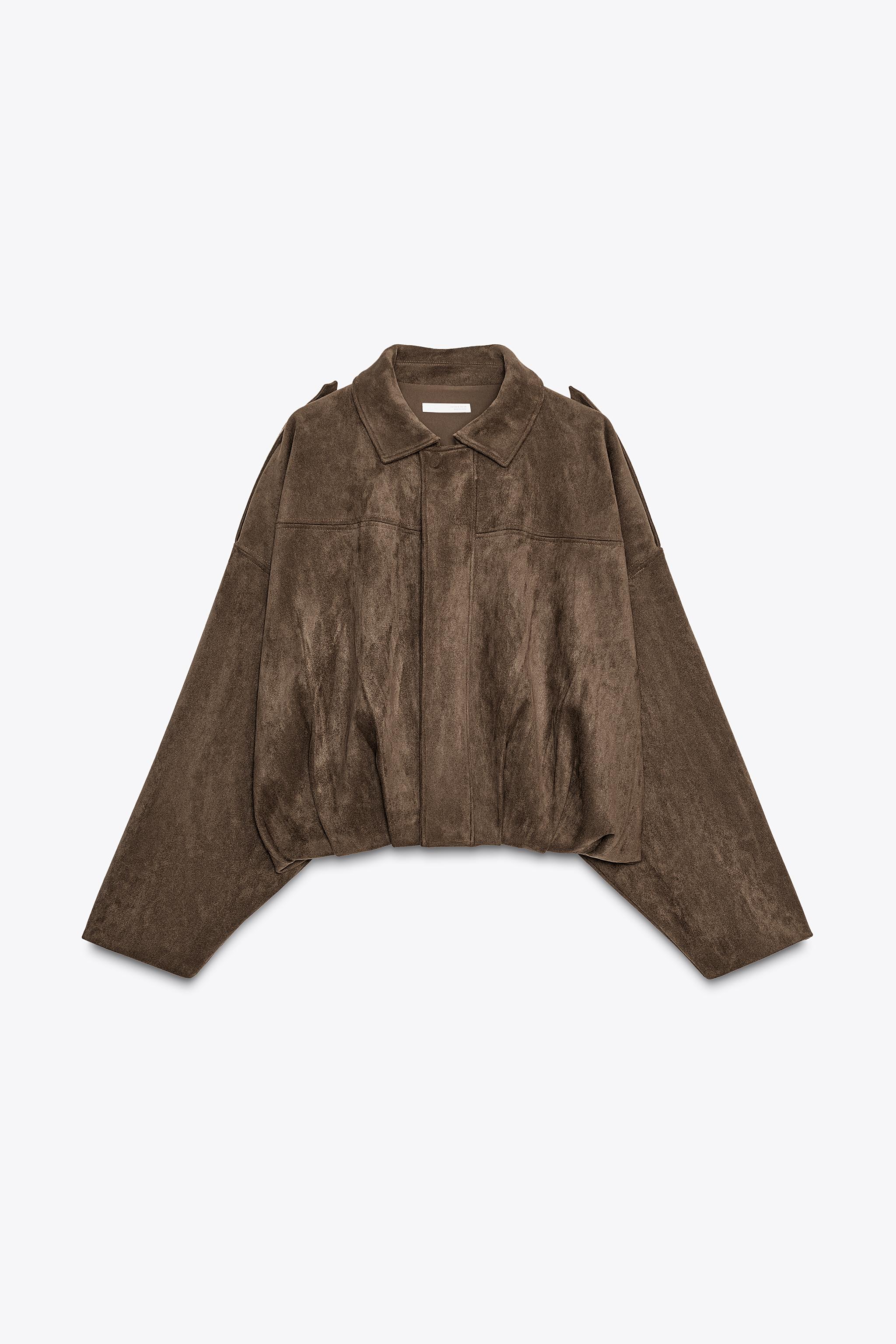 Suede Effect Bomber Jacket
