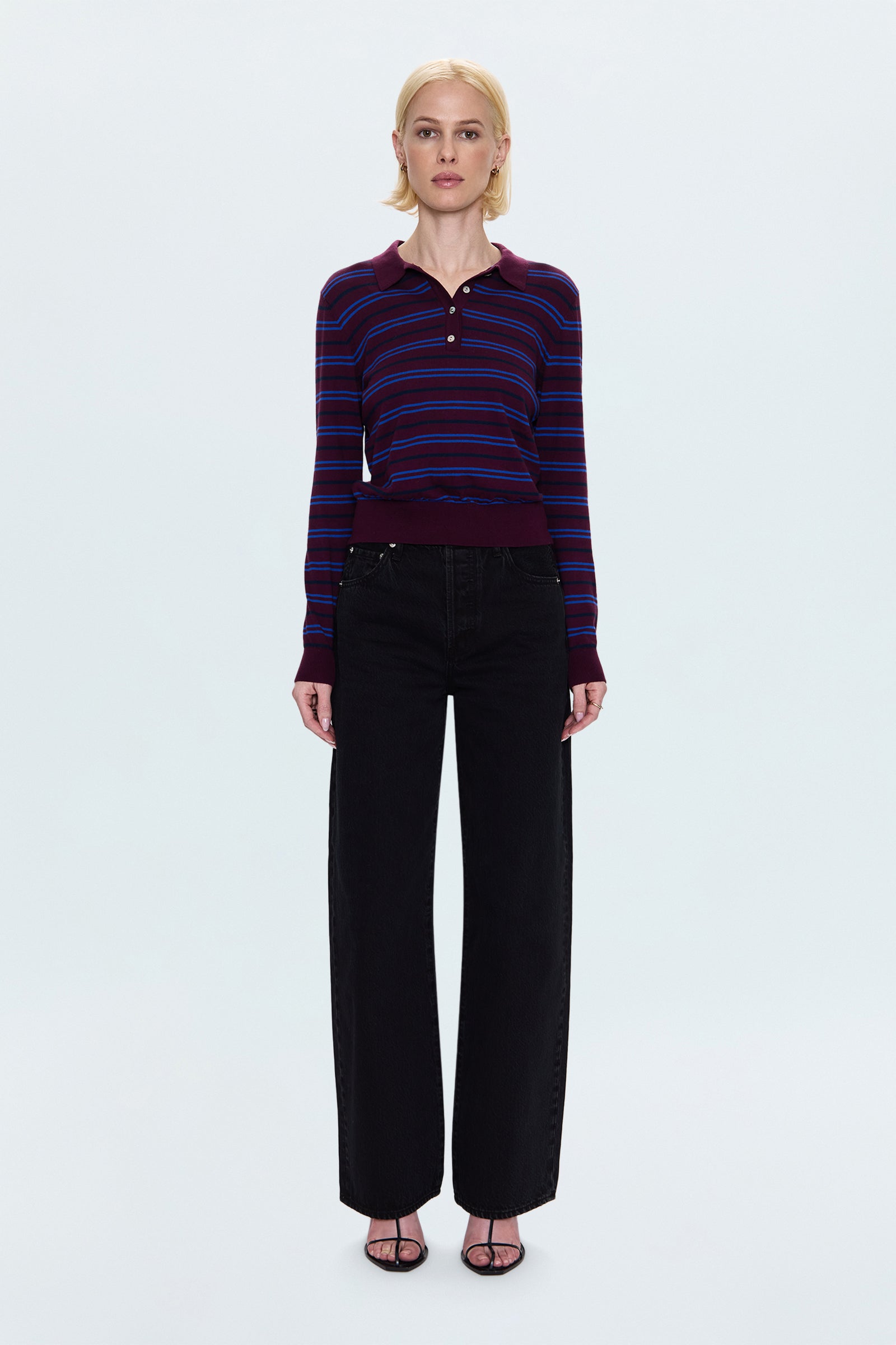 Tate High Rise Bowed Wide Leg Jean - Midnight Hour - Midnight Hour / 23