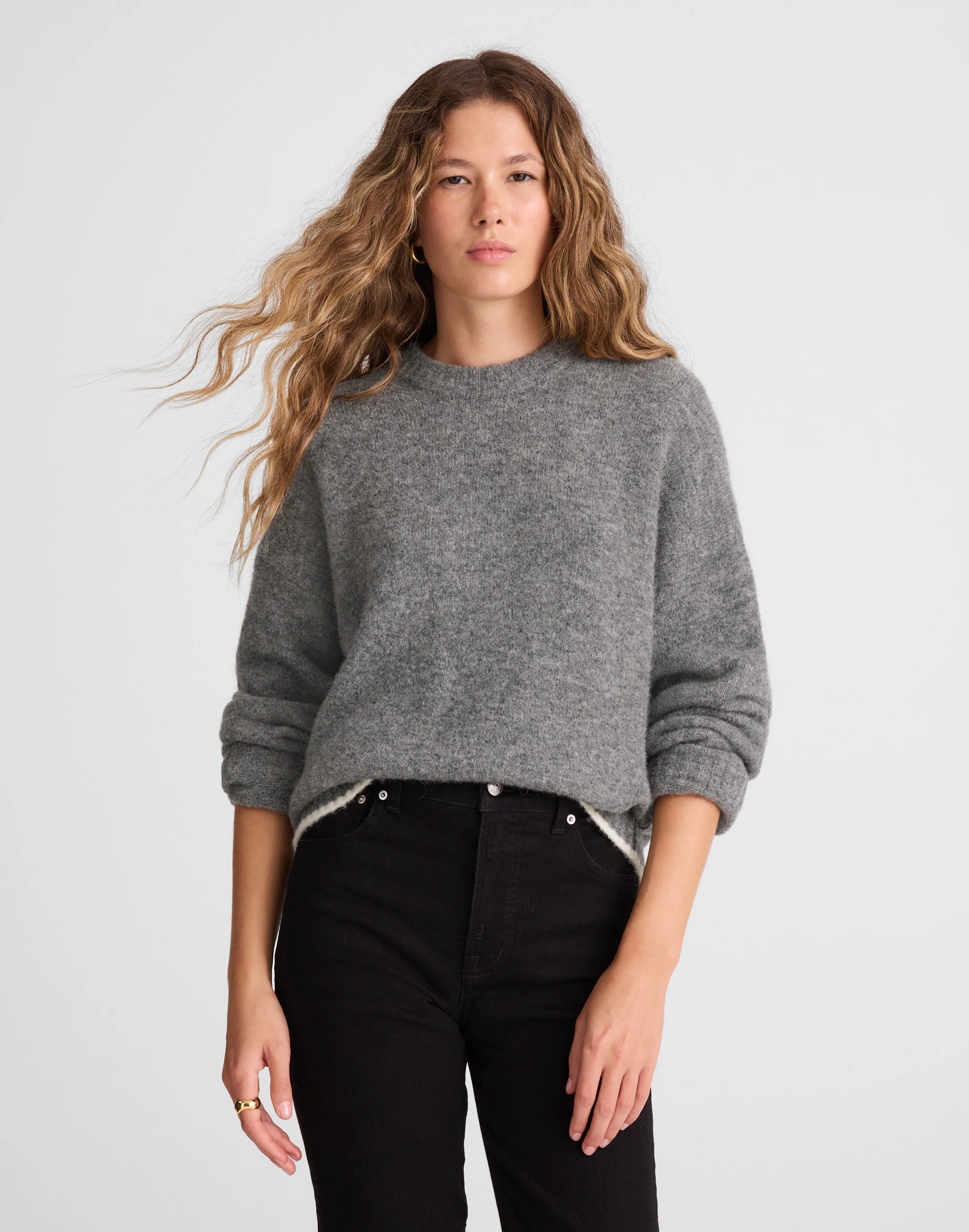 Cloudsoft Drop-Shoulder Crewneck Sweater