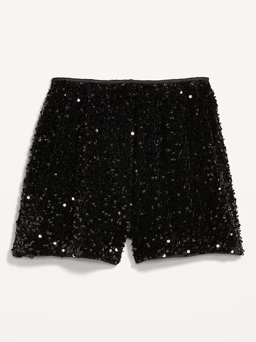 High-Waisted Sequin Shorts -- 3-Inch Inseam