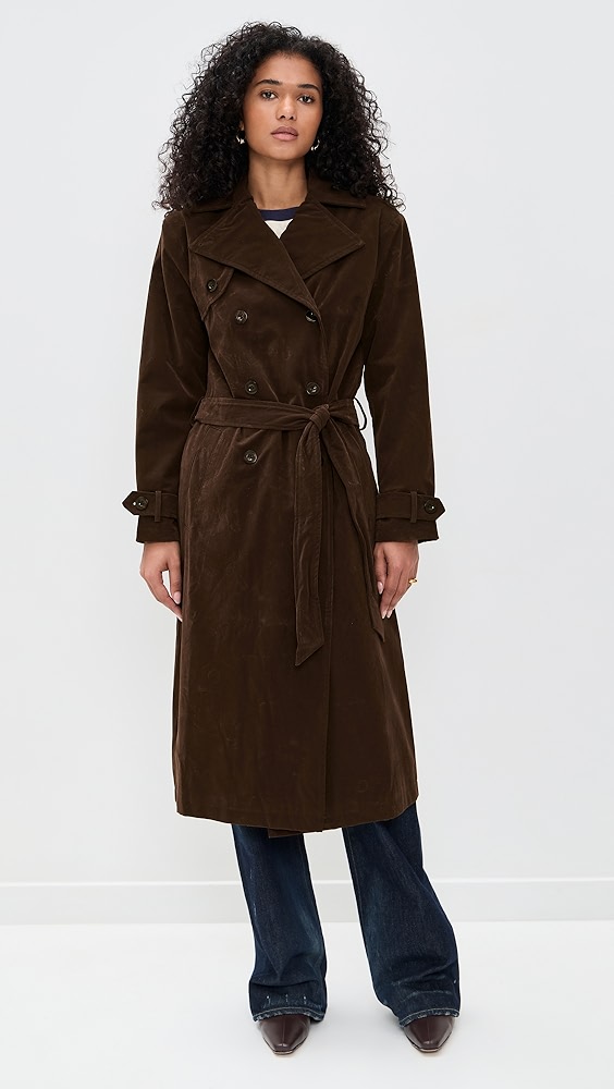 Bailey Rose Faux Suede Trench