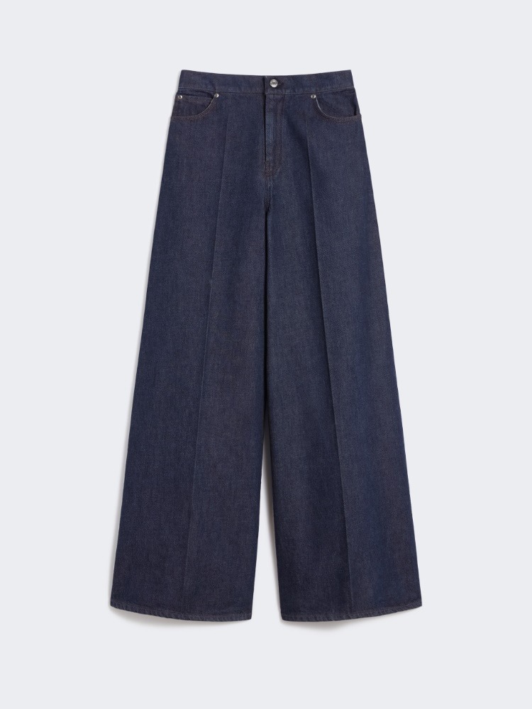 Max Mara US, Wide-Leg Denim Jeans in Carmine