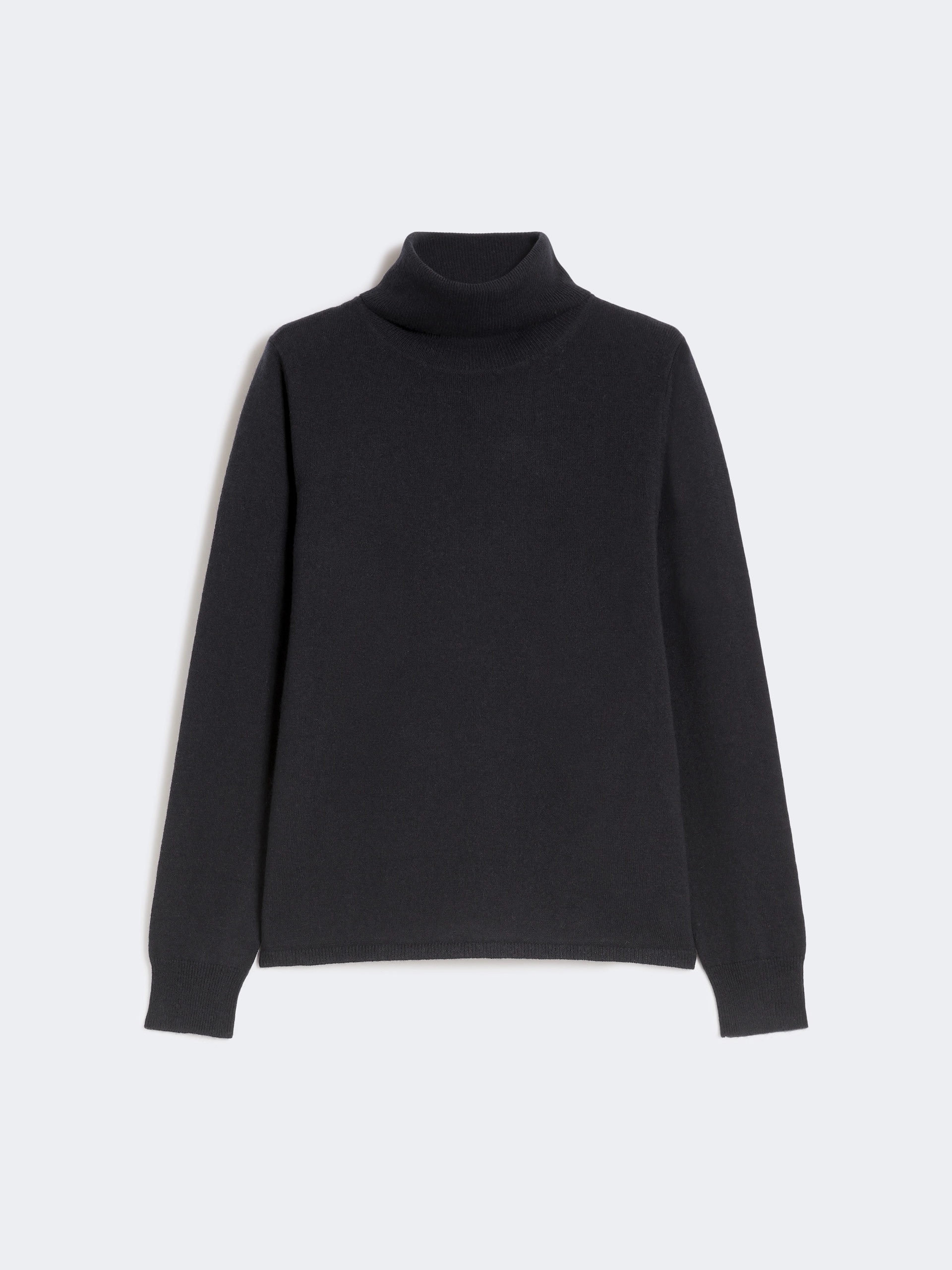 Max Mara, Wool and Cashmere Turtleneck Sweater in Navy