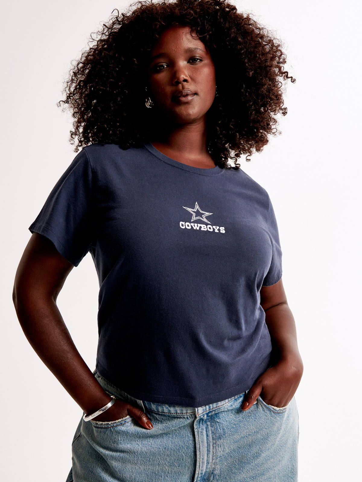 Short-Sleeve Dallas Cowboys Graphic Skimming Tee