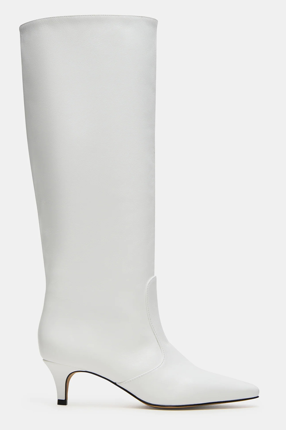 Lander White Leather Boots