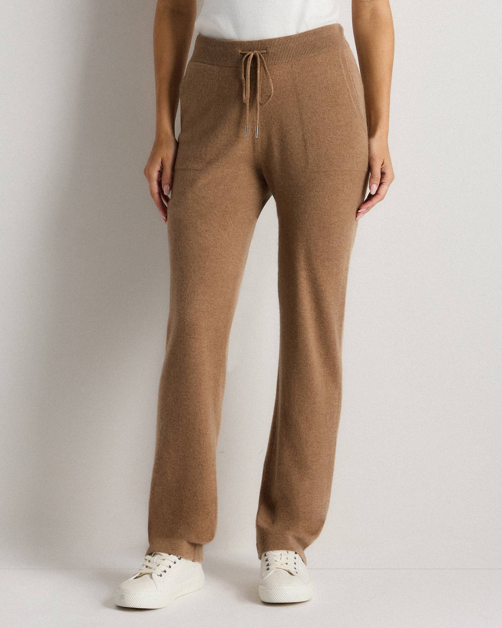 Cashmere Straight Leg Pants in Teak