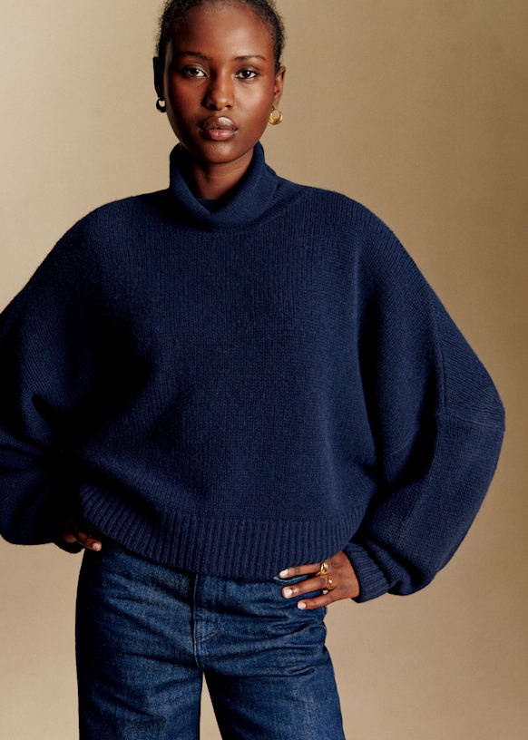 Soren Jumper - Navy - Yak - S&amp;eacute;zane