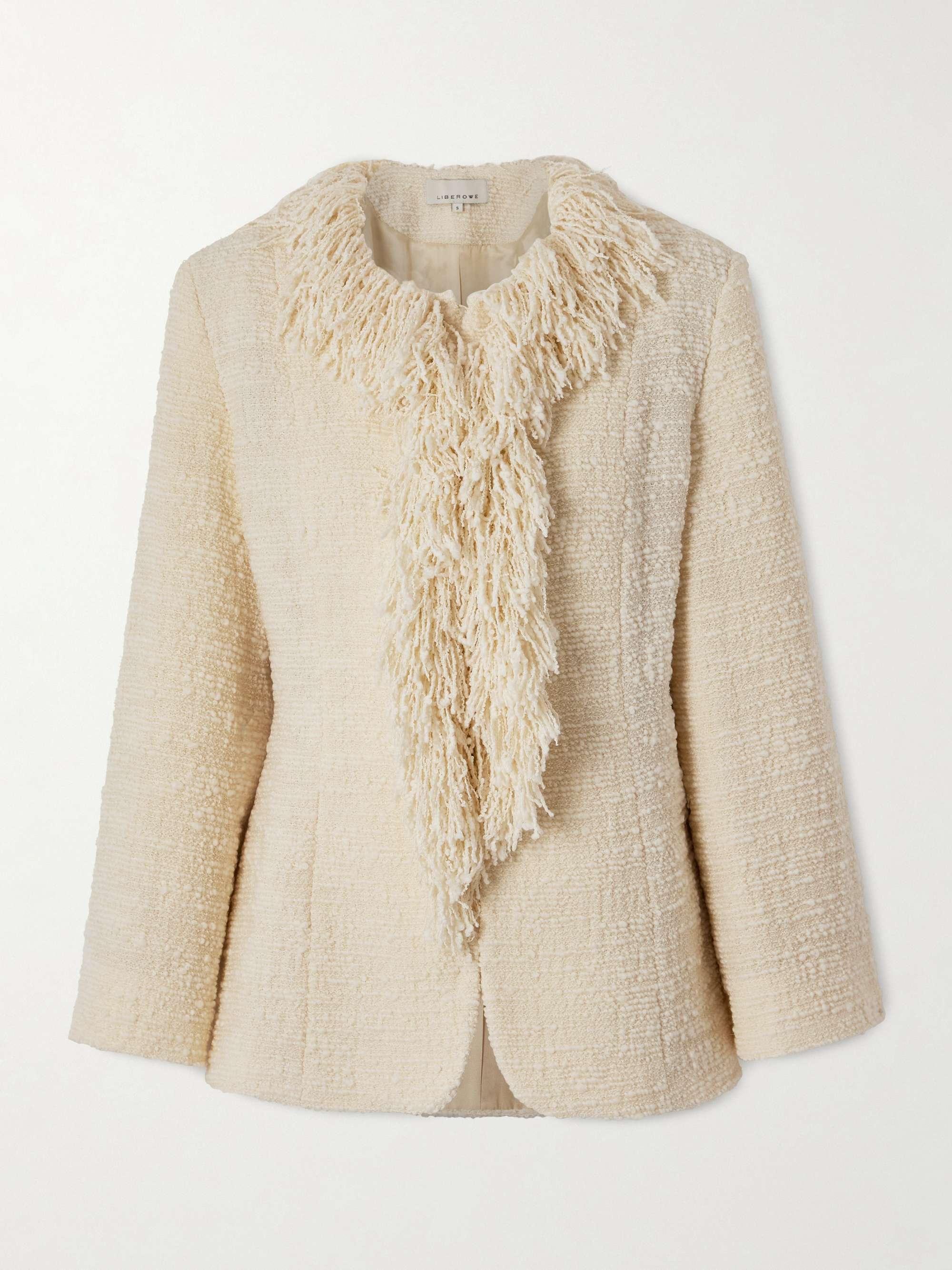 Trader Fringed Wool-Blend Boucl&amp;eacute;-Tweed Jacket