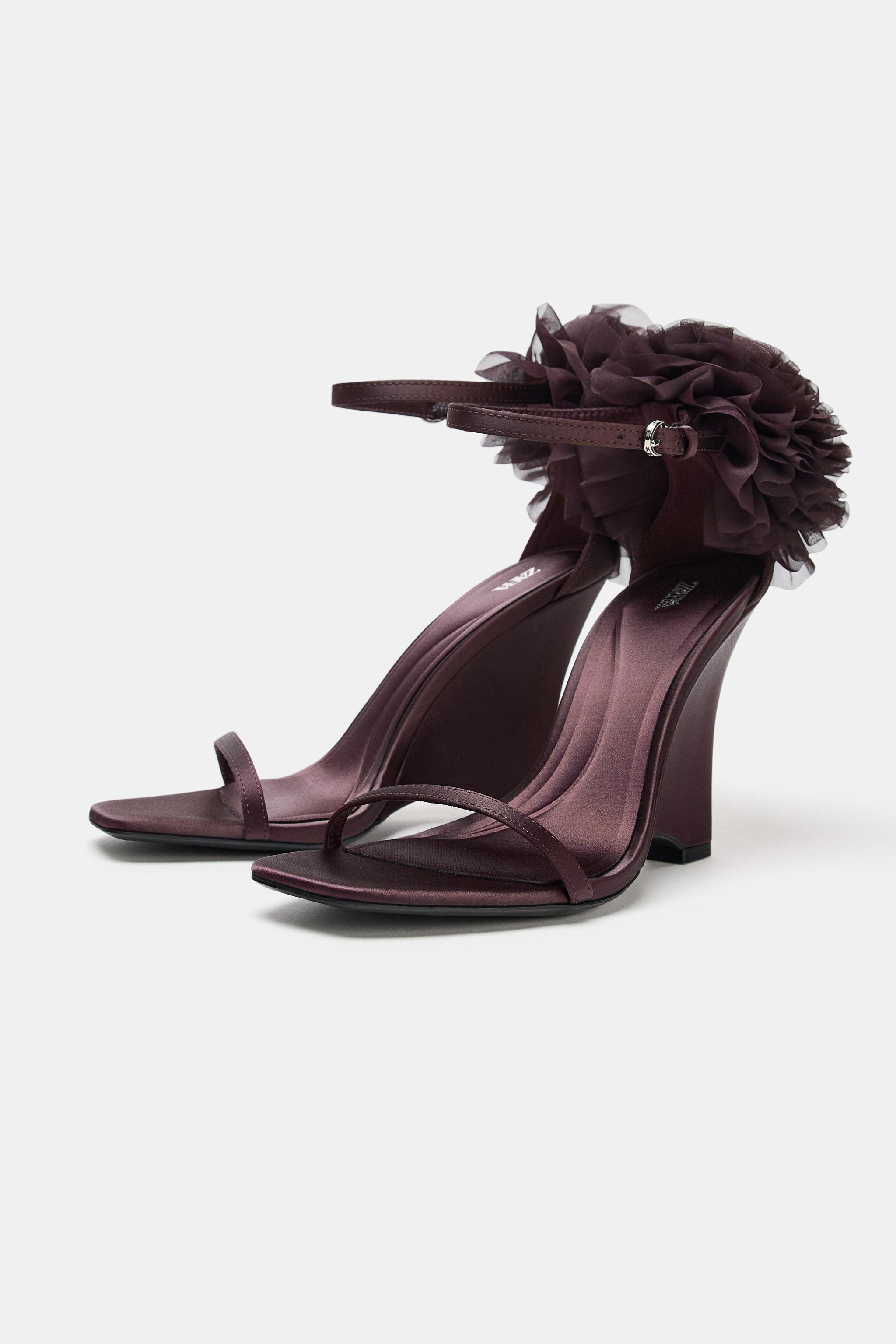 Maxi Flower Wedge Sandals