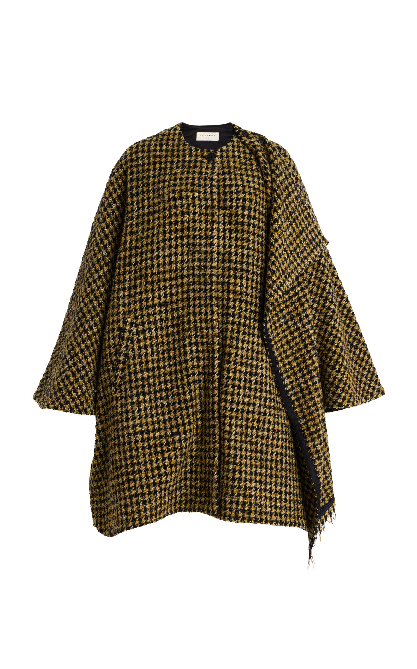 Navi Wool-Blend Scarf Cape Jacket