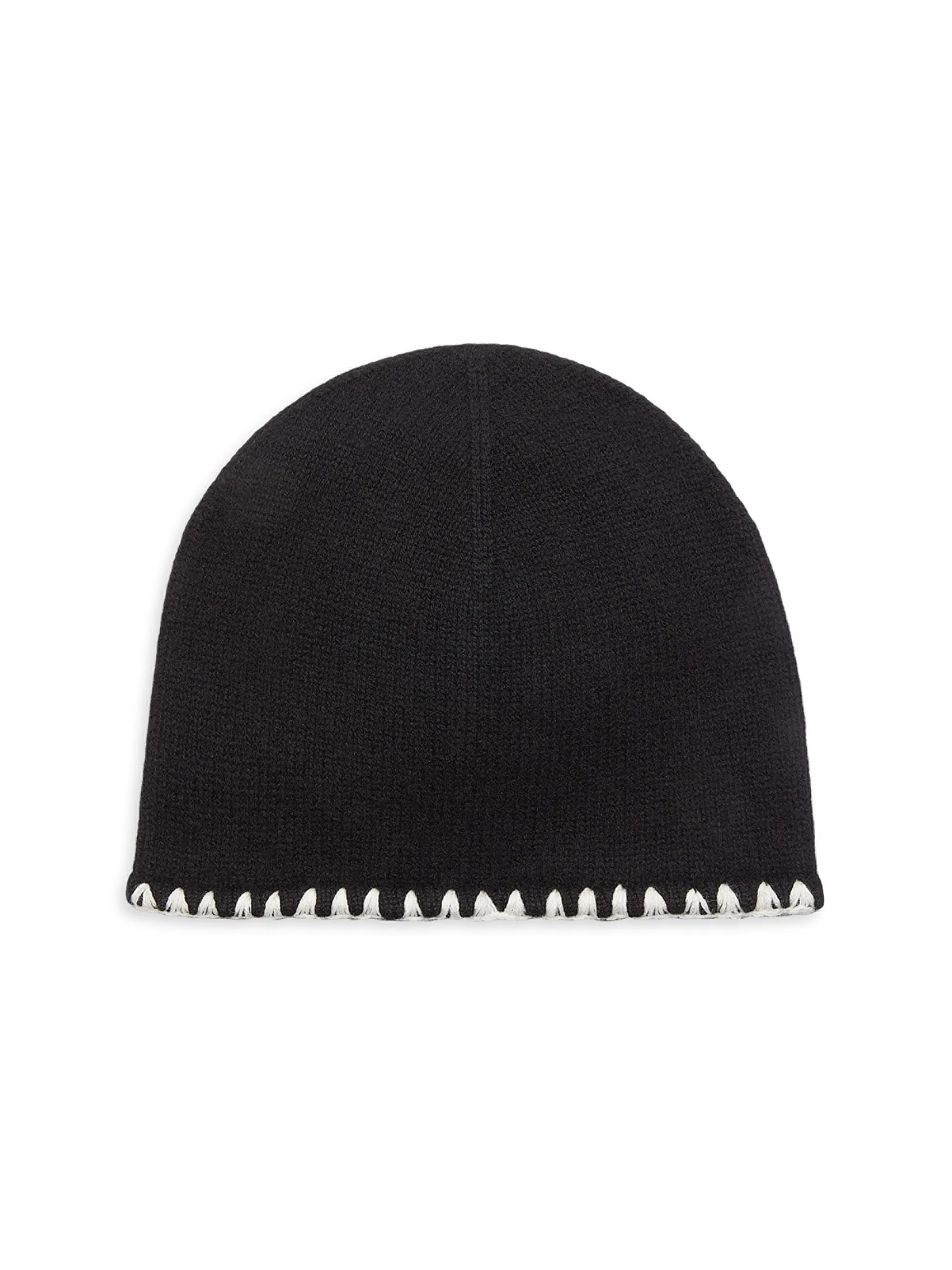 Whipstitch Trim Cashmere Hat
