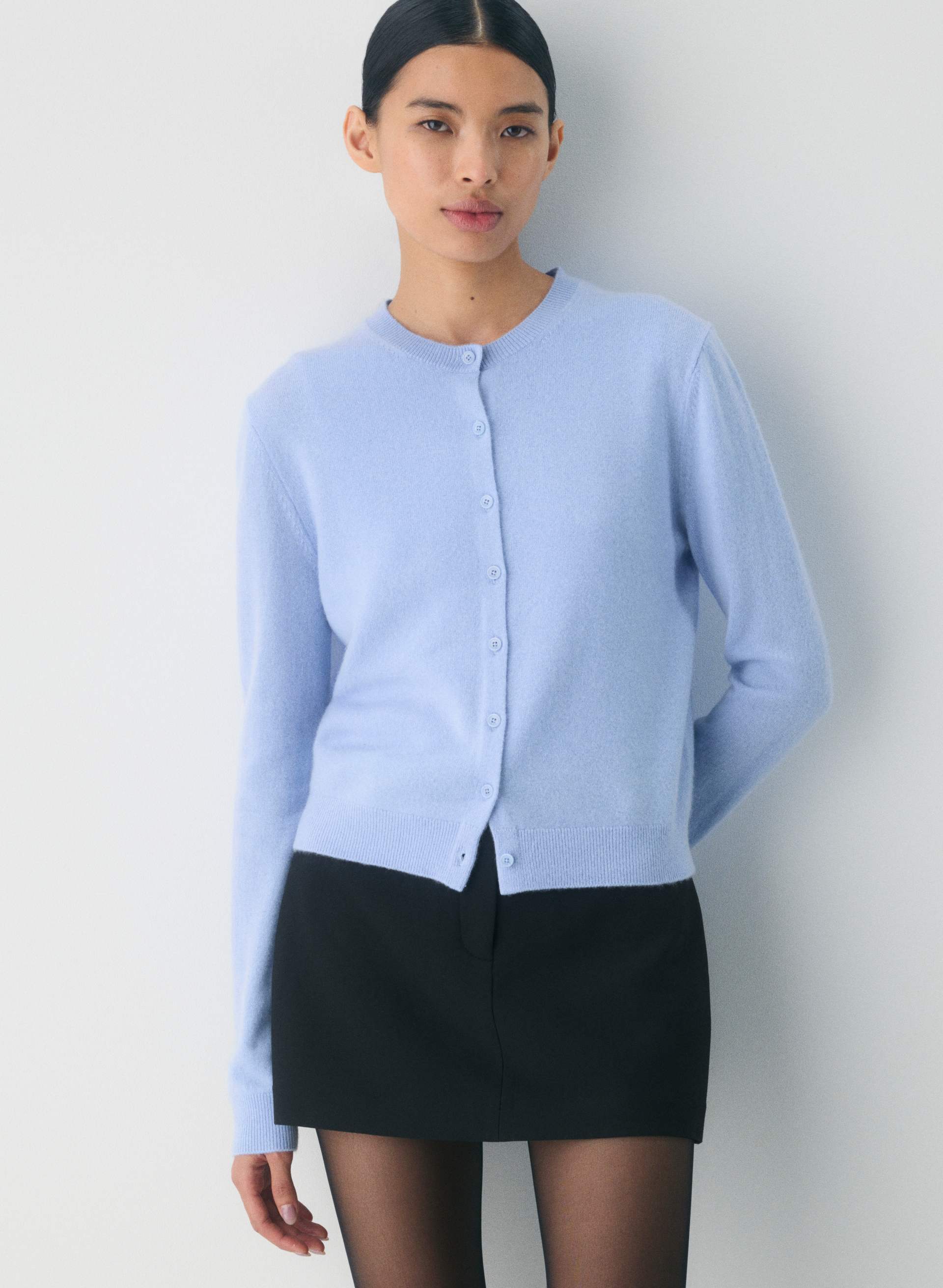 Bare Cashmere Crew Cardigan