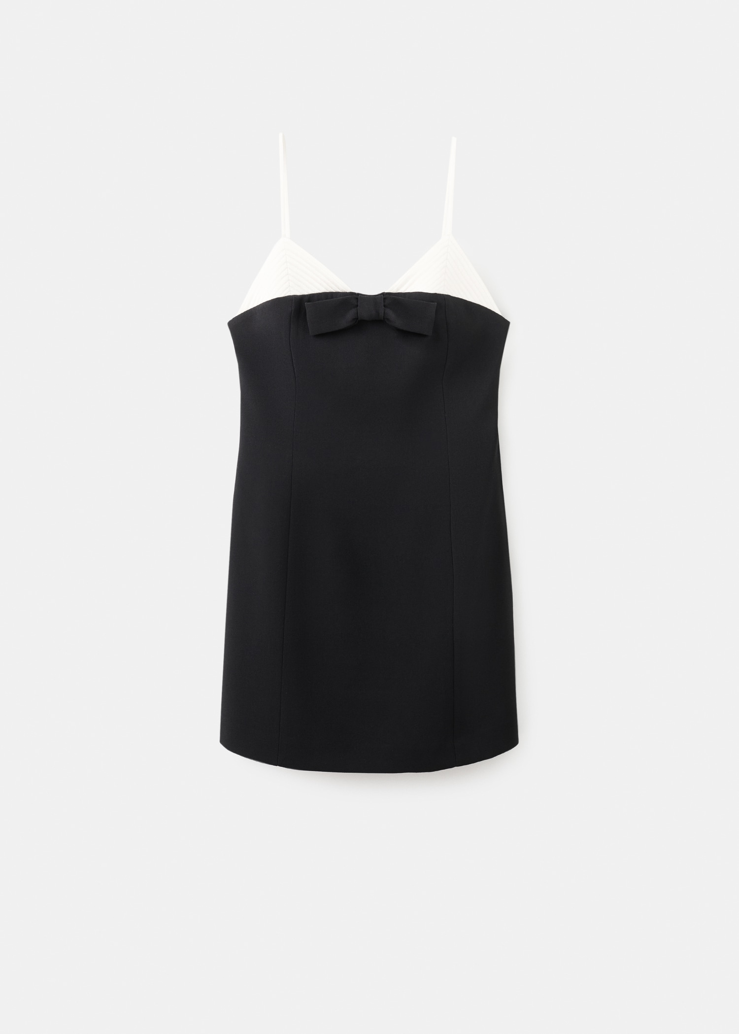 Bow Contrasting Dress - Women | Mango Usa