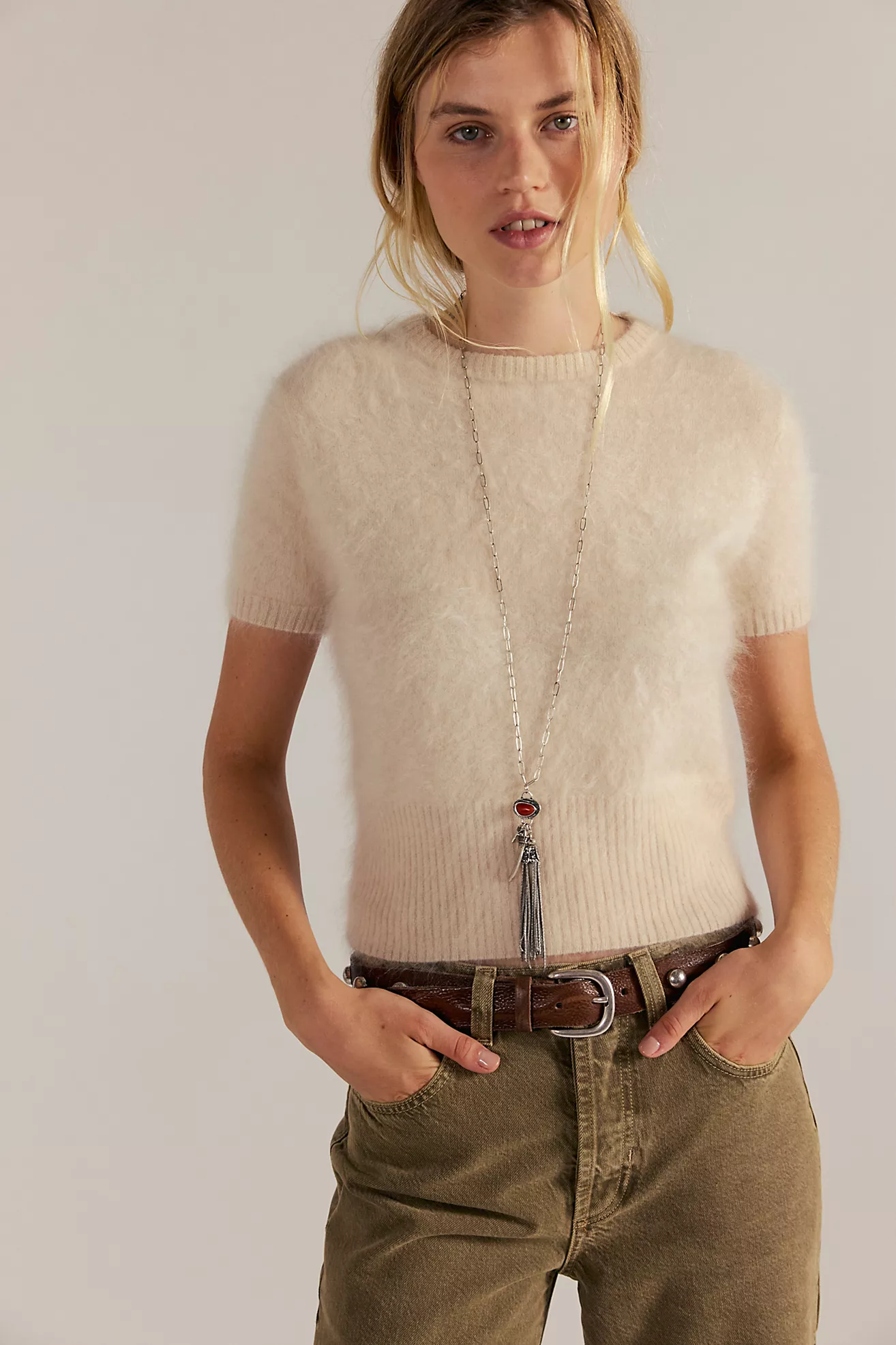 Belle Brushed Cashmere Tee