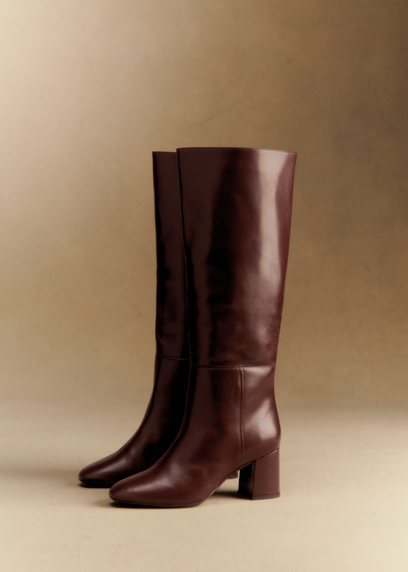 Theodora Boots - Glossy Chocolate - Bovine Leather - S&amp;eacute;zane