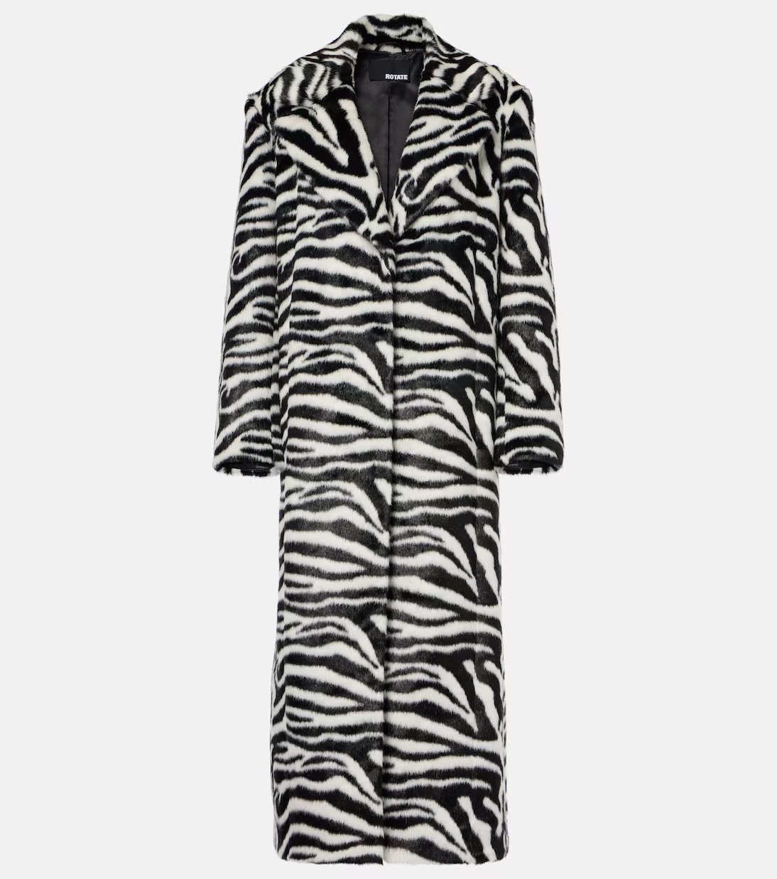 ROTATE, Zebra-Print Faux Fur Coat