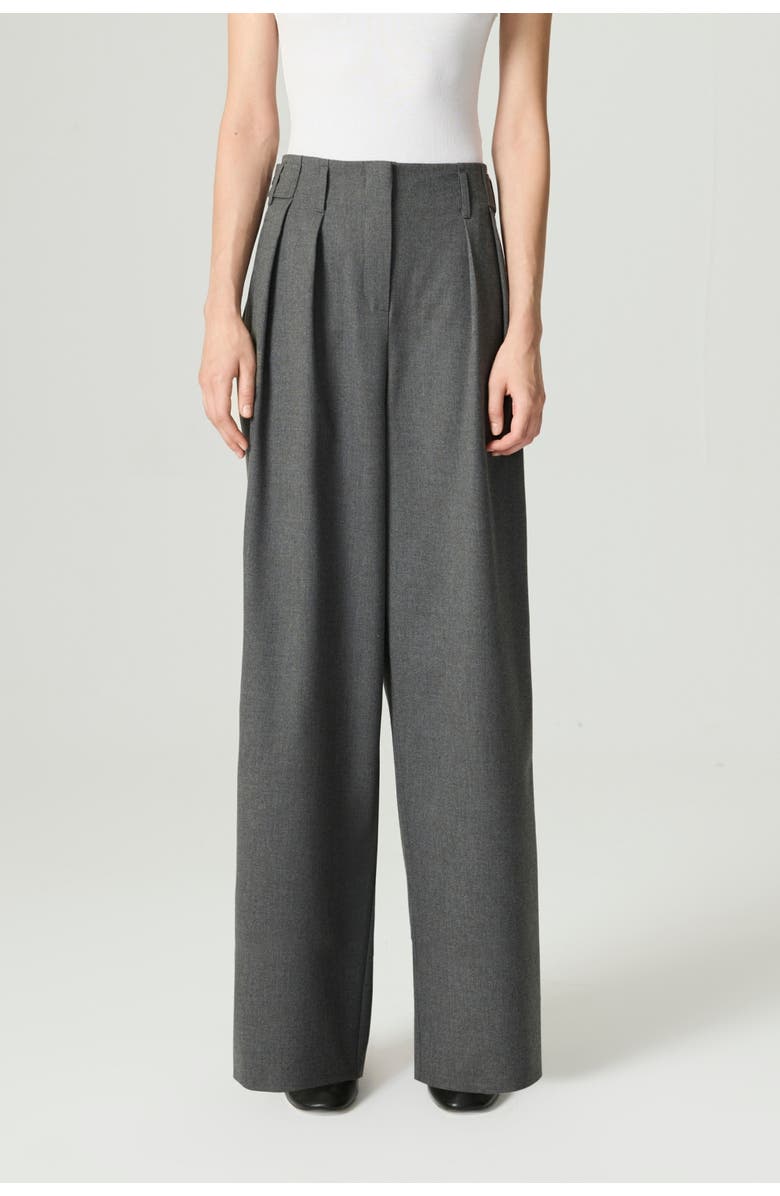 High-Waist Pleated Wide-Leg Pants