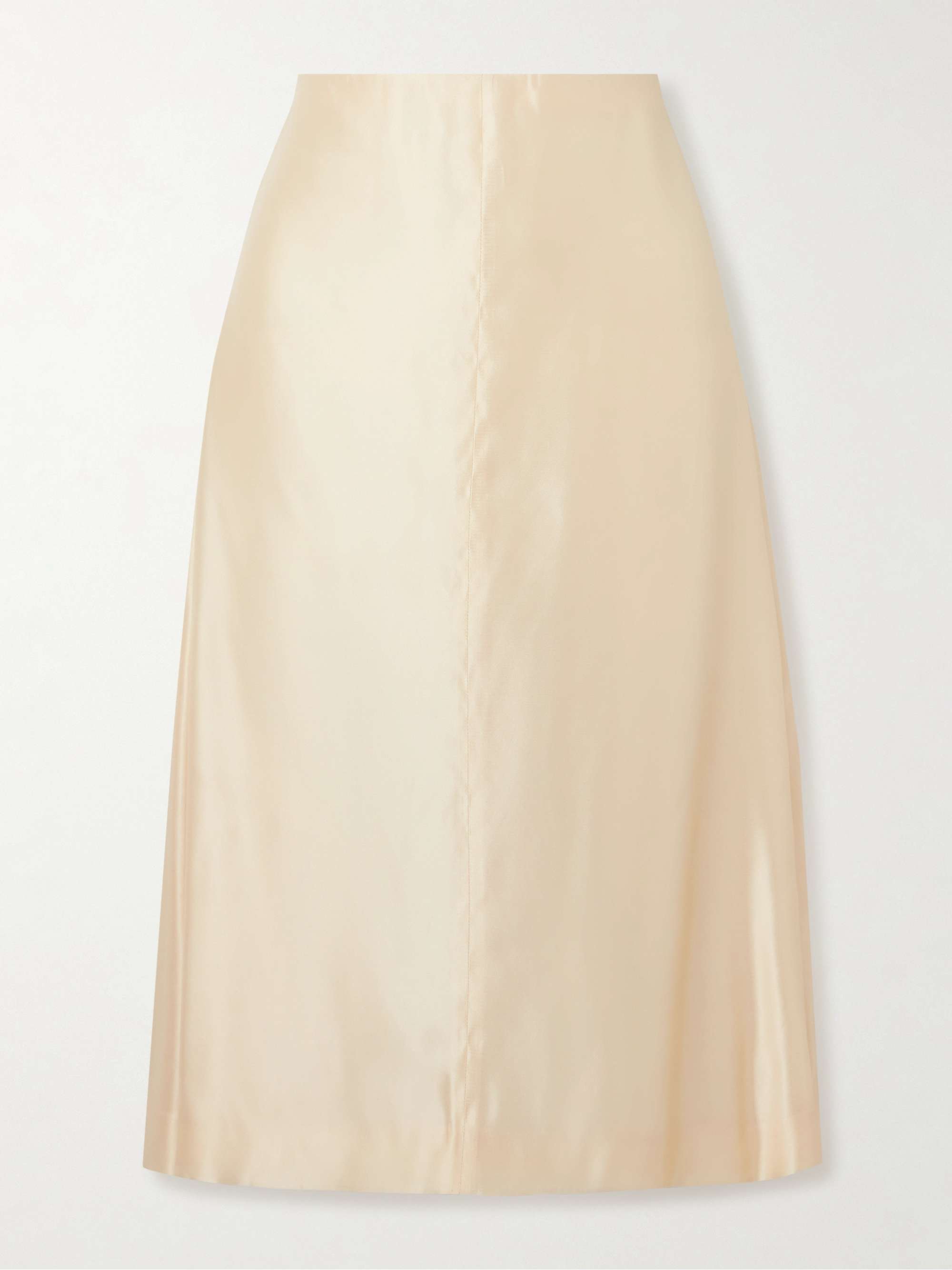 Nania Satin-Twill Midi Skirt