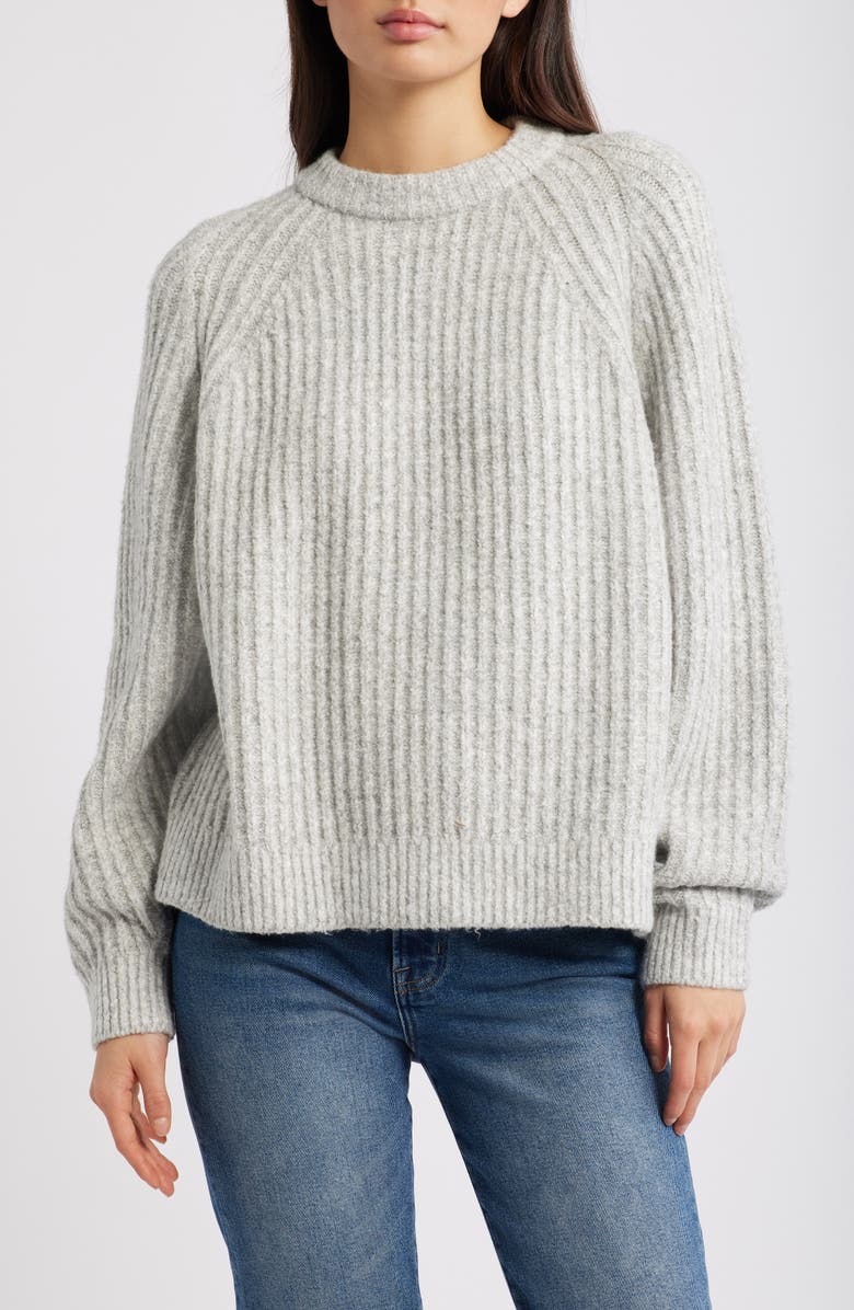 Rib Cotton Blend Sweater