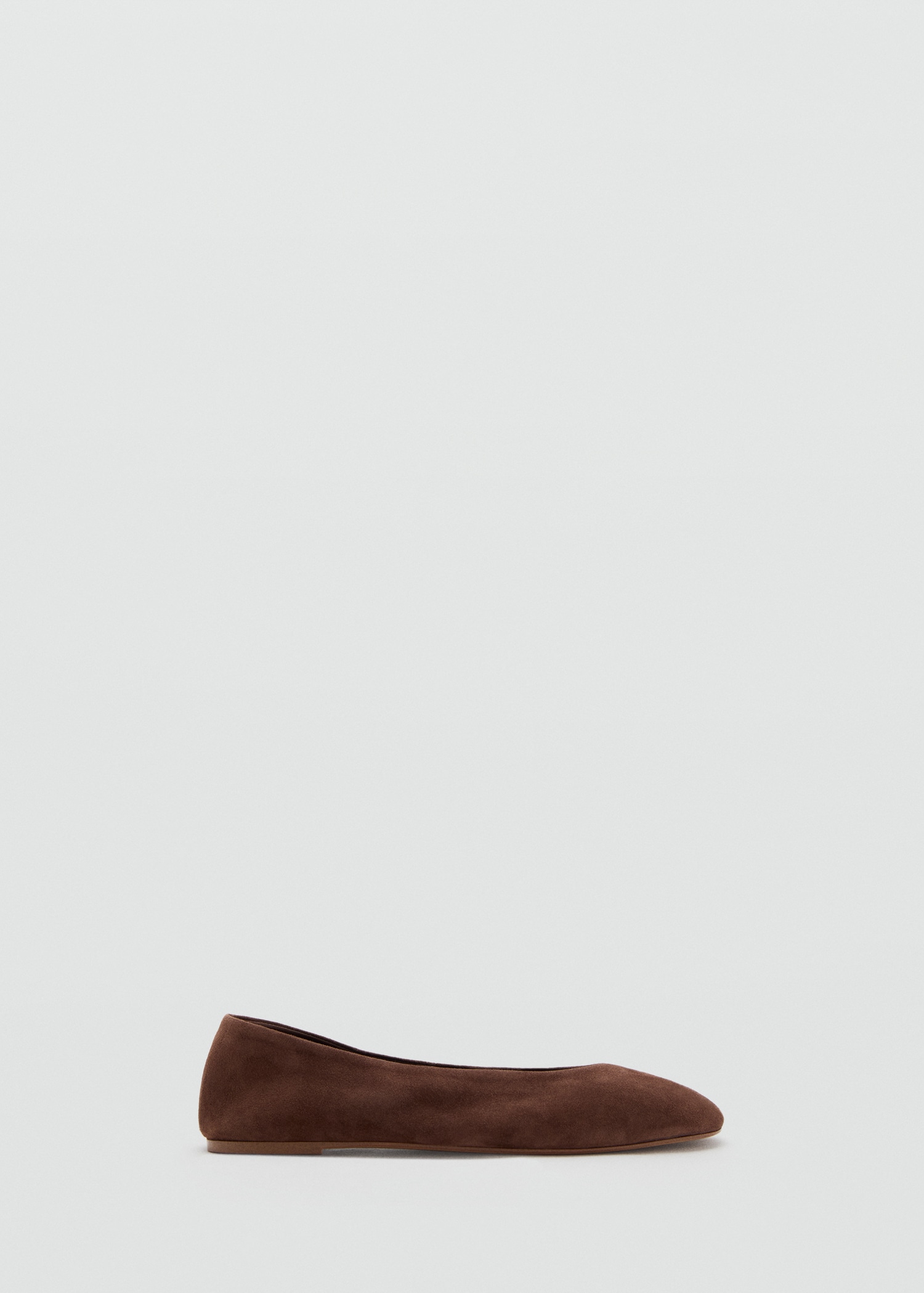 Mango brown suede ballet flats