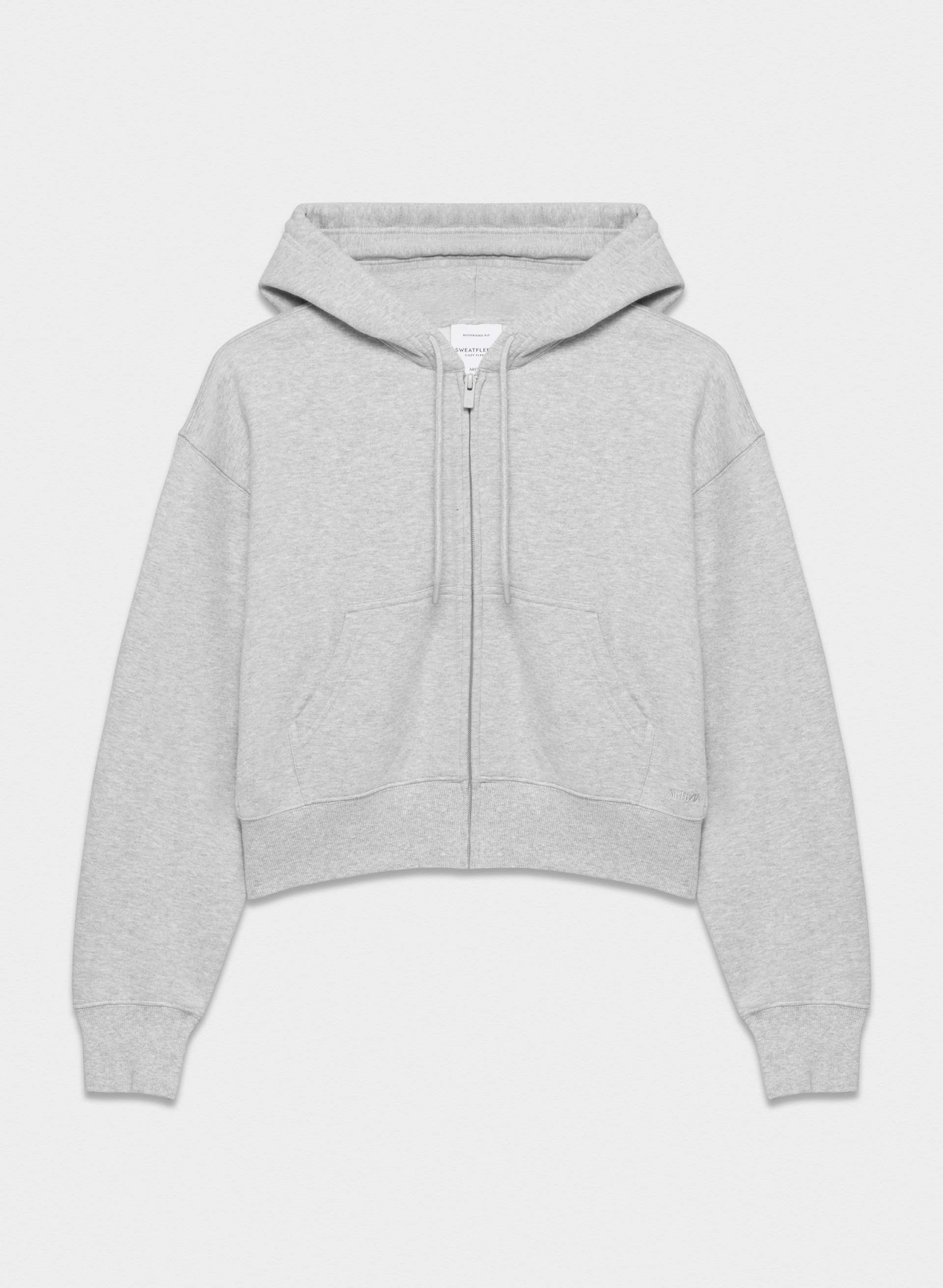 Cozy Sweatfleece Boyfriend Boxy Zip Hoodie
