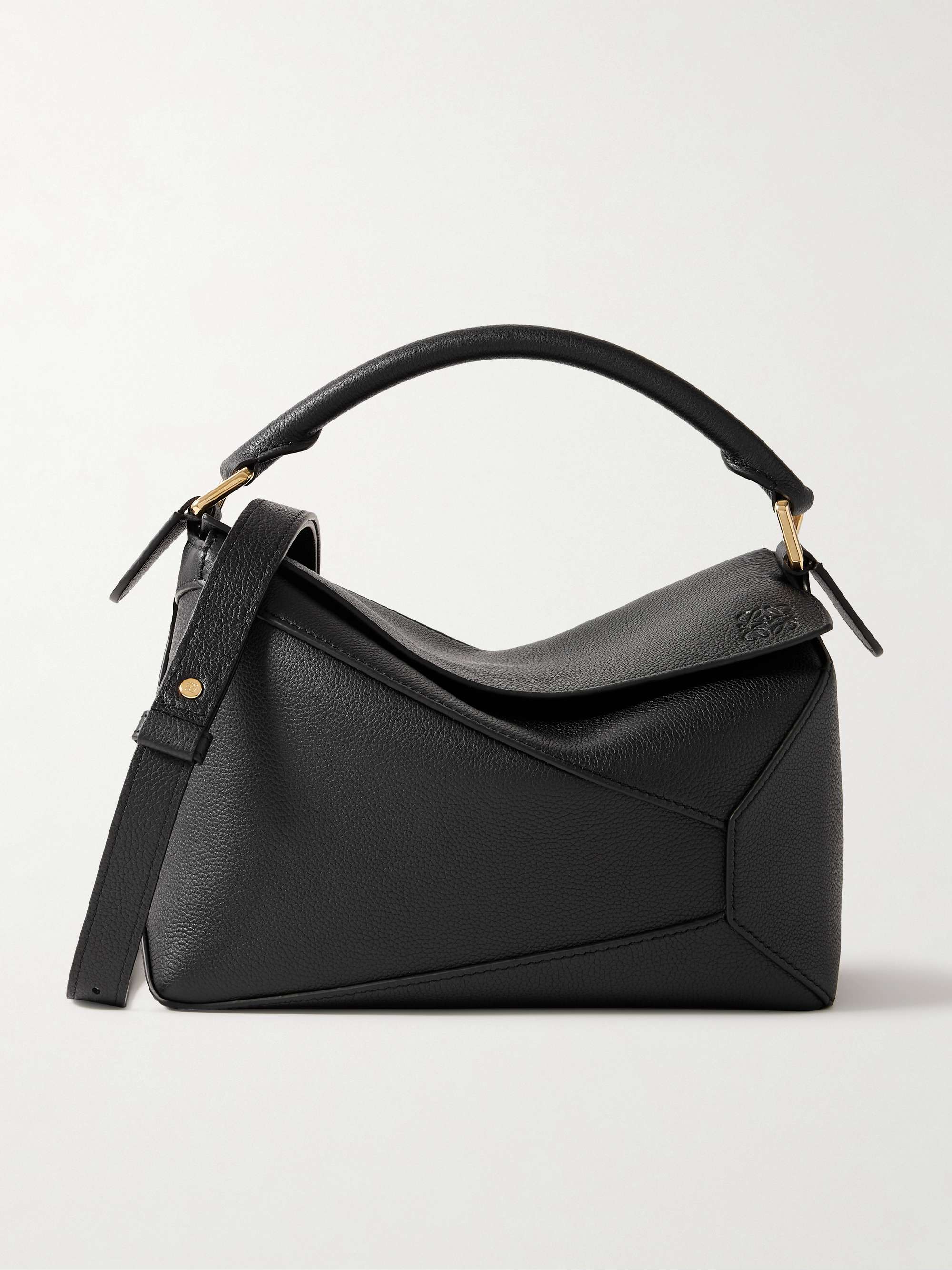 Puzzle Edge Small Textured-Leather Shoulder Bag