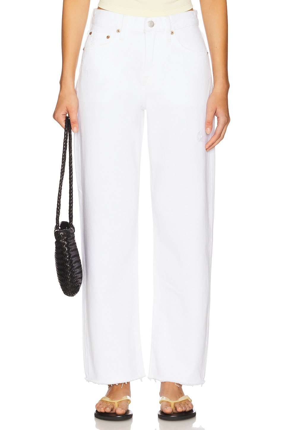 Lexi Mid Rise Bowed Straight