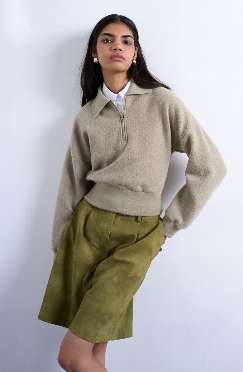 Lounge Quarter Zip Collared Pullover