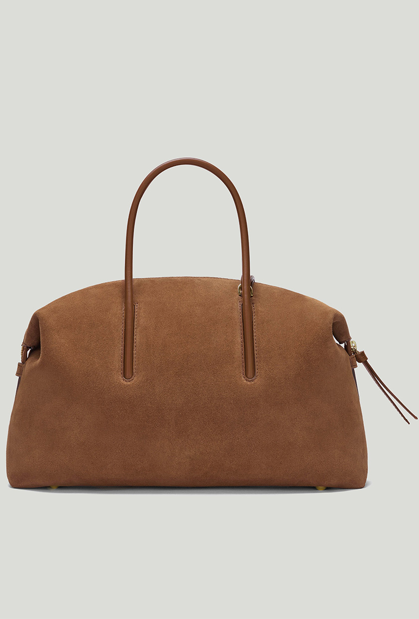 The Midi Stockholm in Deep Tan Suede &amp;amp; Deep Tan Smooth