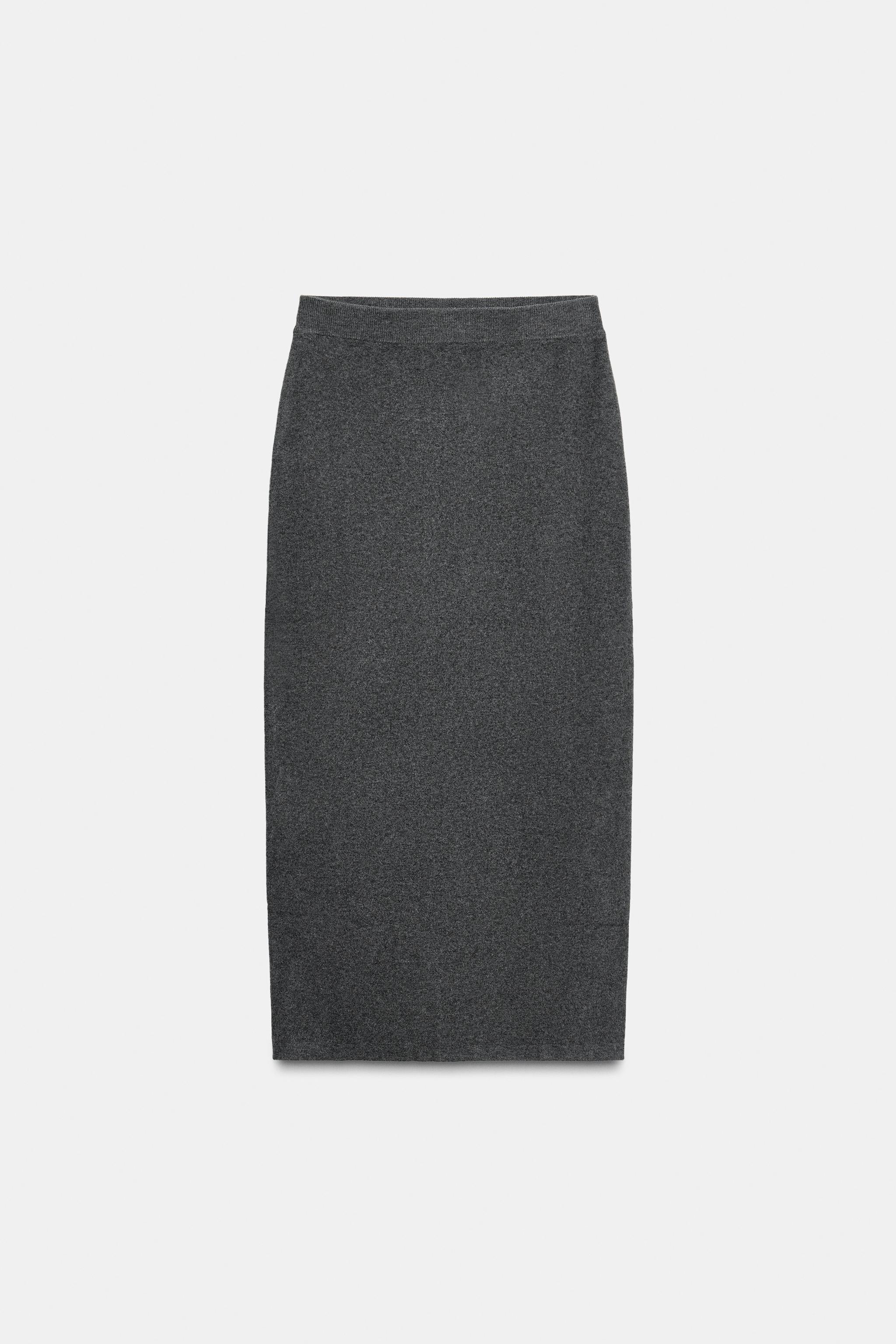 Soft Touch Plain Knit Midi Skirt
