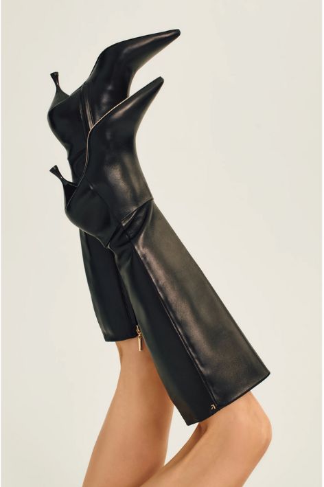 Black knee-high boots