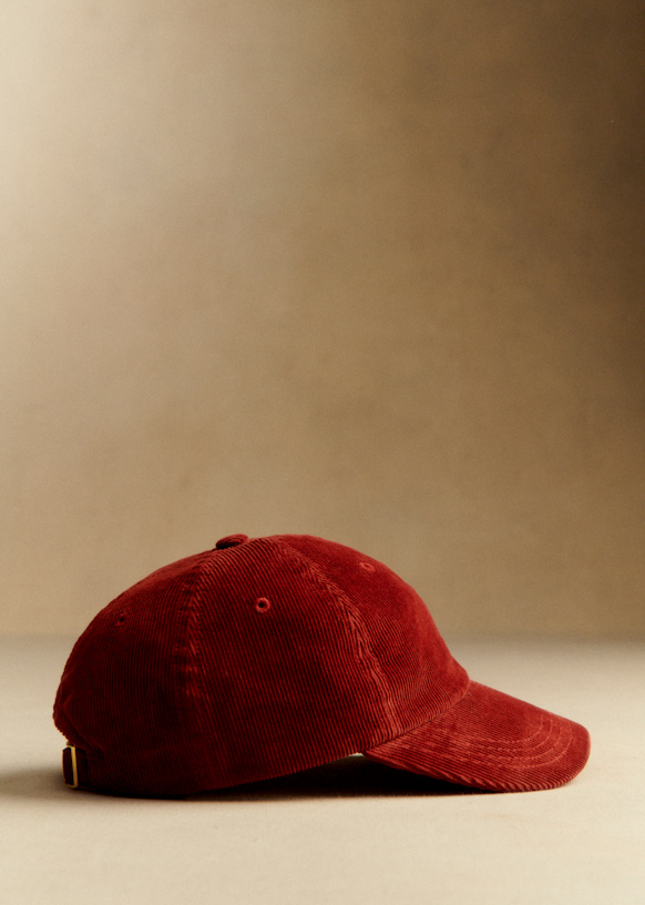 Corduroy Cap - Brick - Cotton - S&amp;eacute;zane