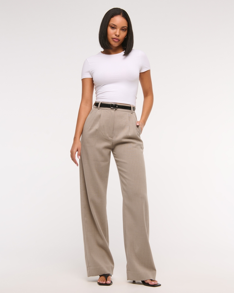 A&amp;amp;f Sloane Tailored Wide Leg Pant