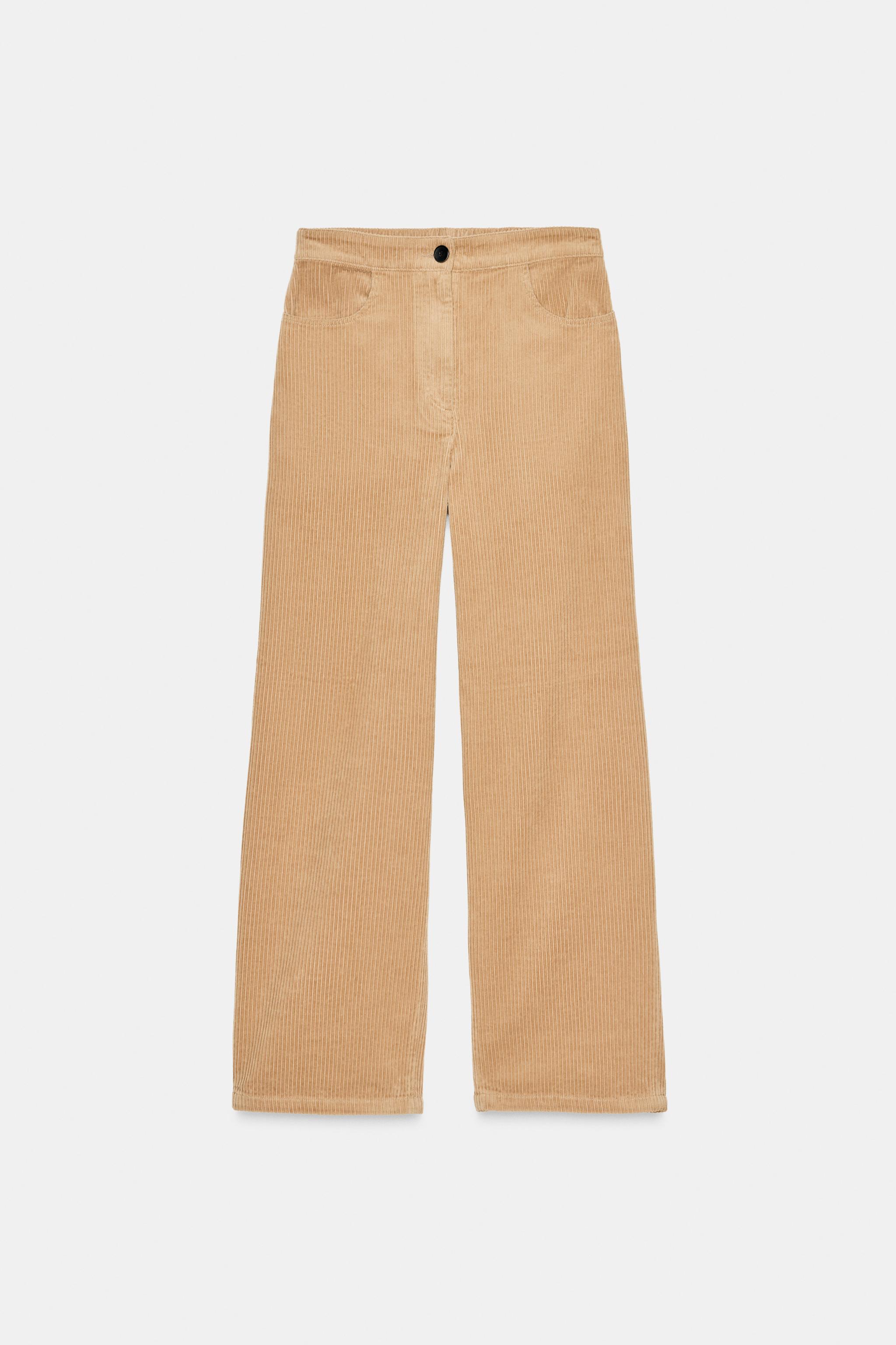 Zw Collection Wide Leg Corduroy Pants