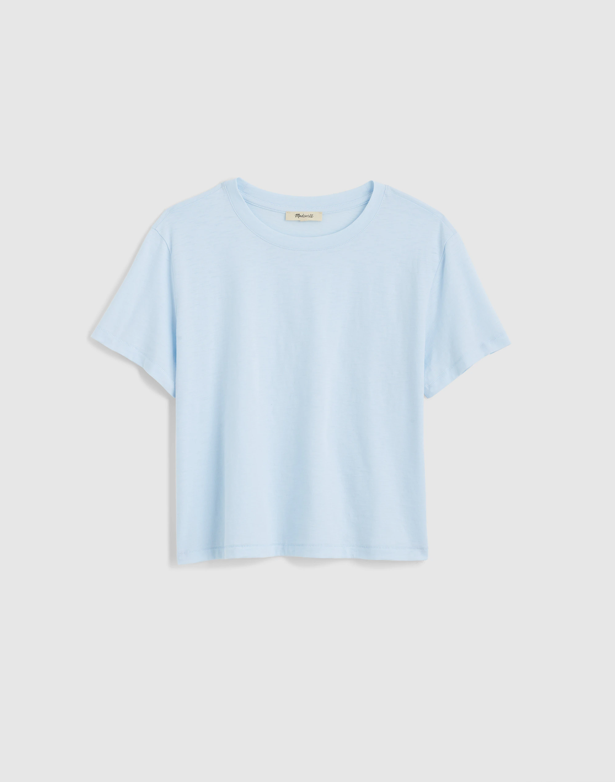 The Boxy-Crop Tee in Soft Slub