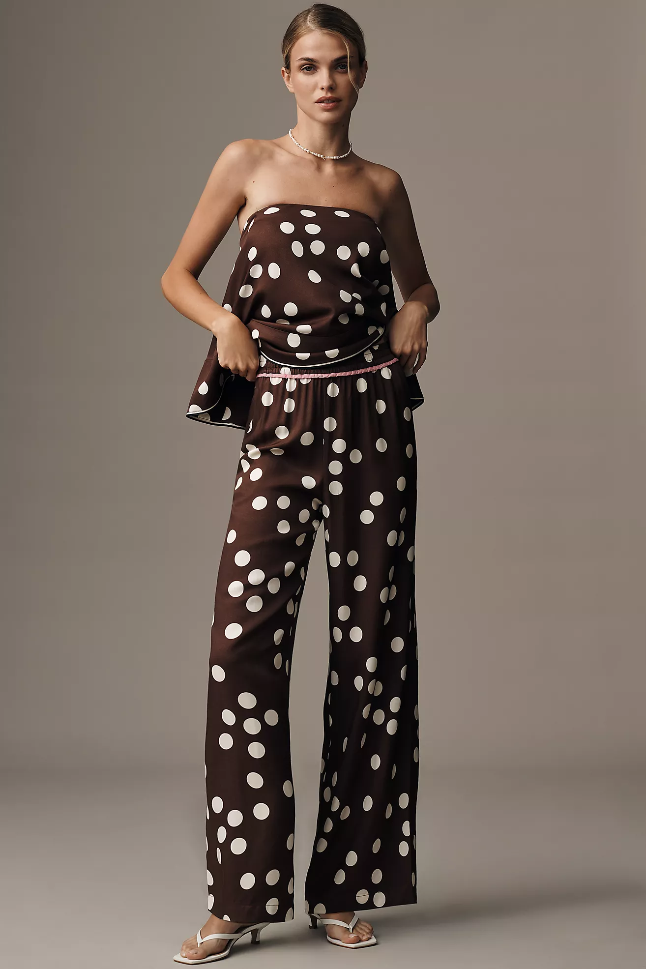 The Brooklin Printed Wide-Leg Pull-On Pants