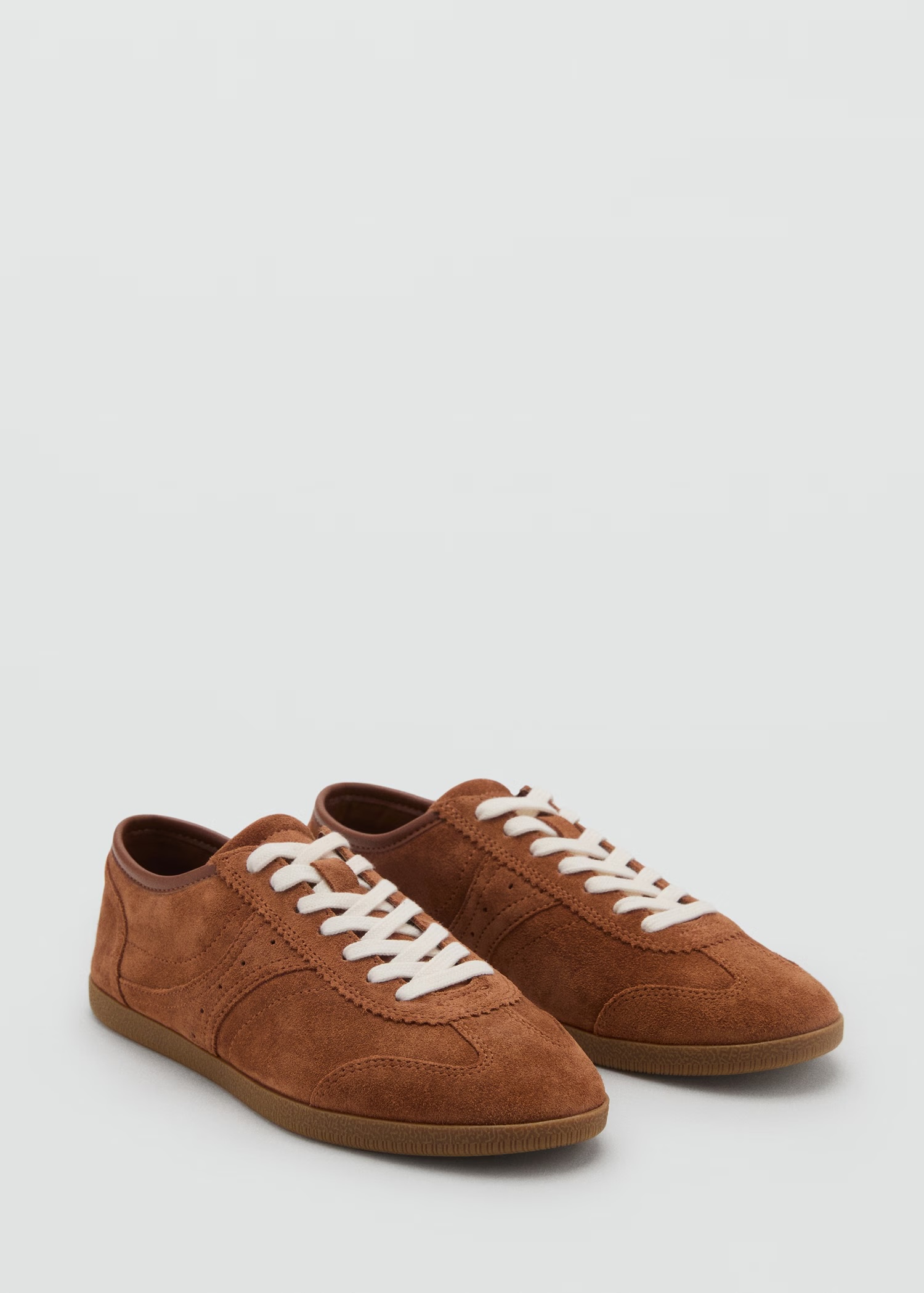 Mango brown suede sneakers