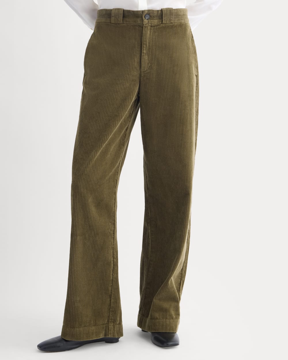 Corduroy Wide-Leg Trouser | Beech - 00