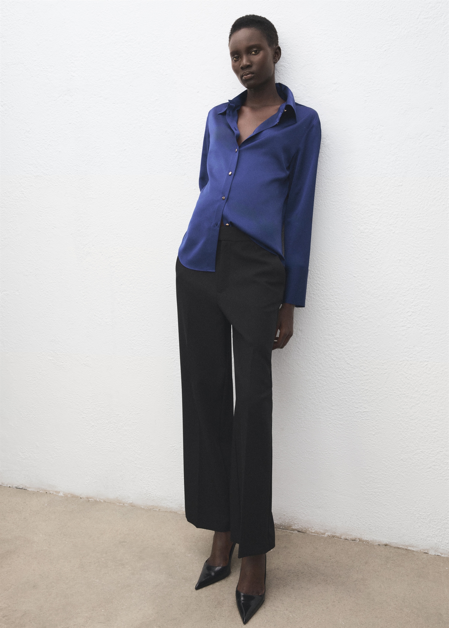 Satin Finish Flowy Shirt - Women | Mango Usa