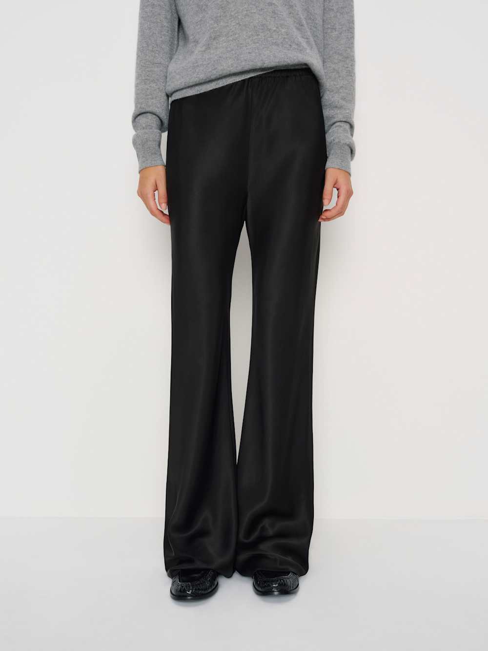 Gale Satin Mid Rise Bias Pant
